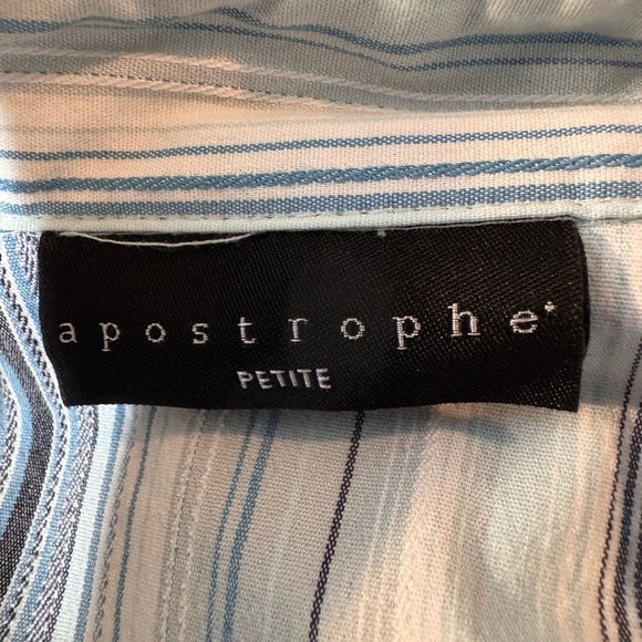 Apostrophe Multicolor Striped Women’s Shirt -large petite - Picture 2 of 7